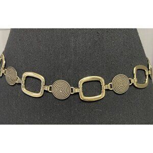 Gold Tone Chain Belt Lobster Claw Hook Fits Approximately 32" to 38"